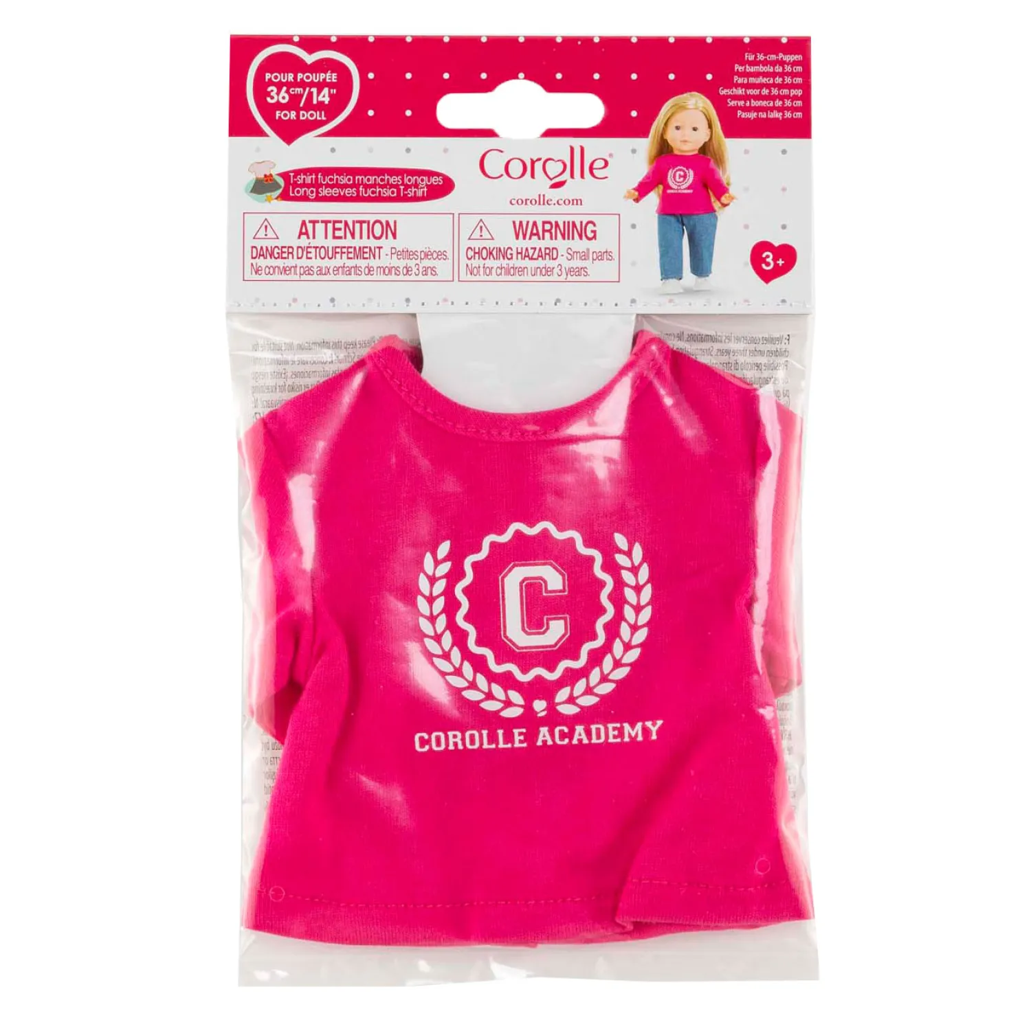 Fuchsia T-shirt voor Poppen, 36cm>Corolle