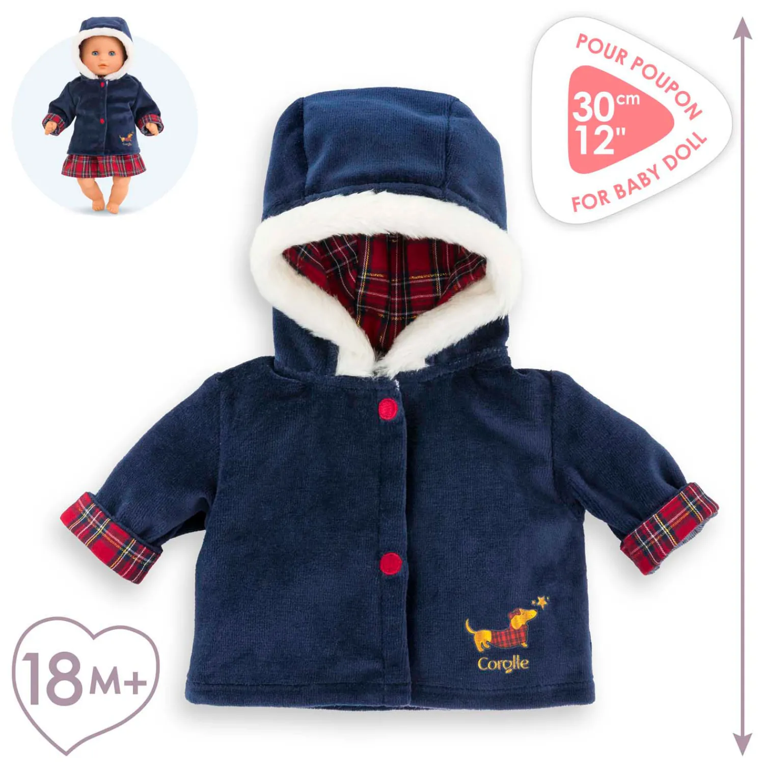 Corolle Holidays Jas voor Babypop, 30cm Clearance