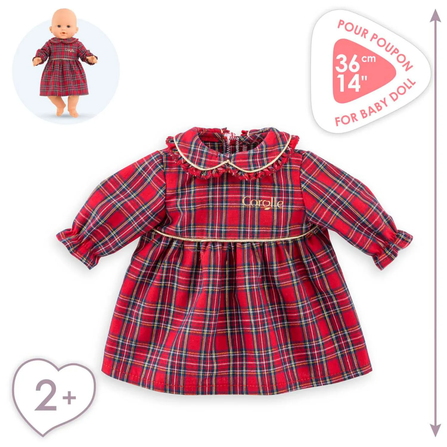 Holidays Jurk voor Babypop, 36cm-Corolle Best