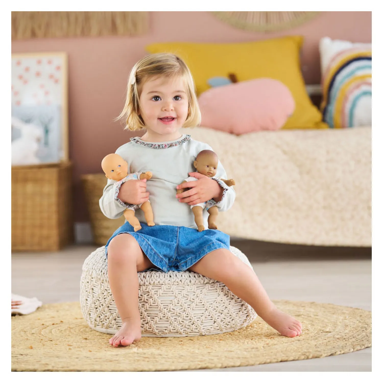 Corolle Mon Premier Poupon Mini Calin Babypop - Konijn Blauwe Ogen, 20cm