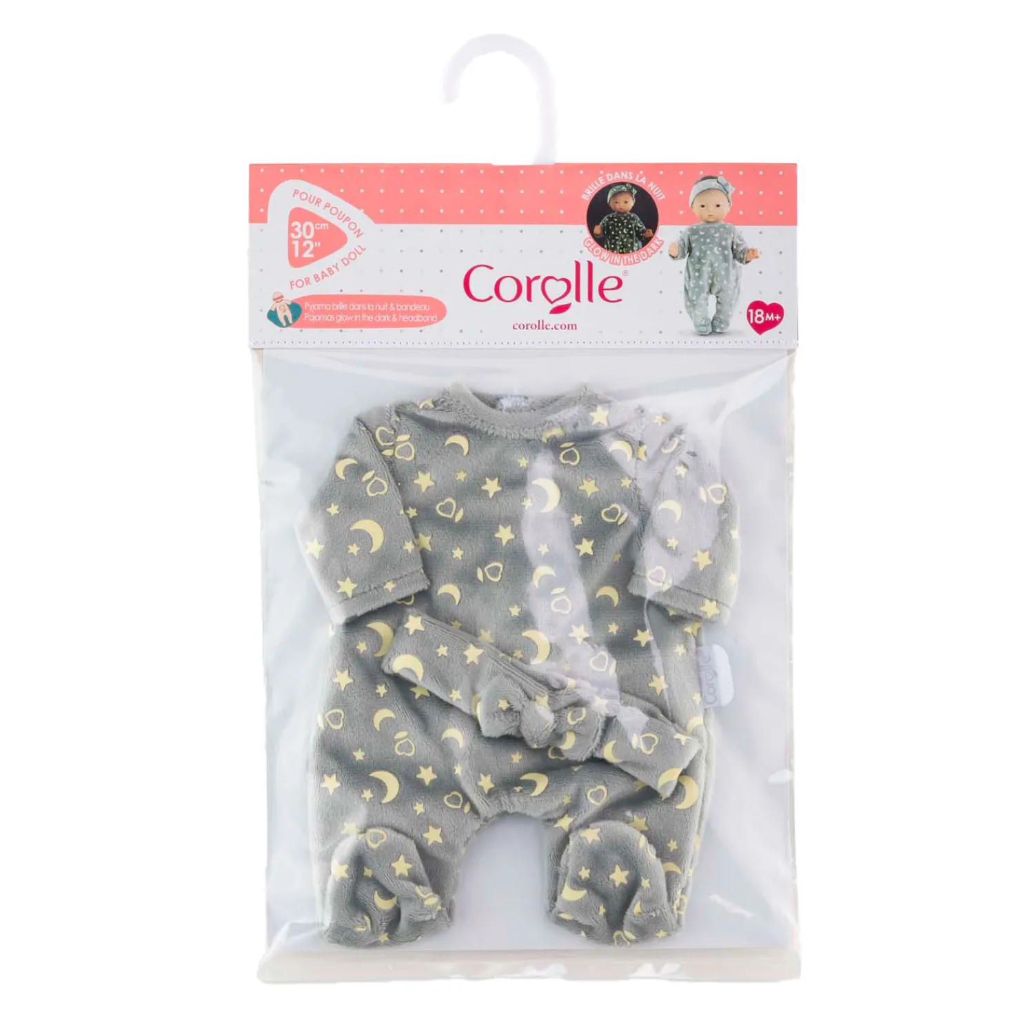 Poppen Pyjama en Hoofdband, 30cm - Glow in the Dark>Corolle Discount