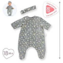 Poppen Pyjama en Hoofdband, 30cm - Glow in the Dark><noscript><img width=