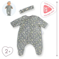 Poppen Pyjama Glitter in het Donker en Haarband, 36cm><noscript><img width=