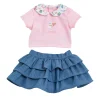 Rok met Ruches en T-Shirt voor Babypop, 30cm.-Corolle Online