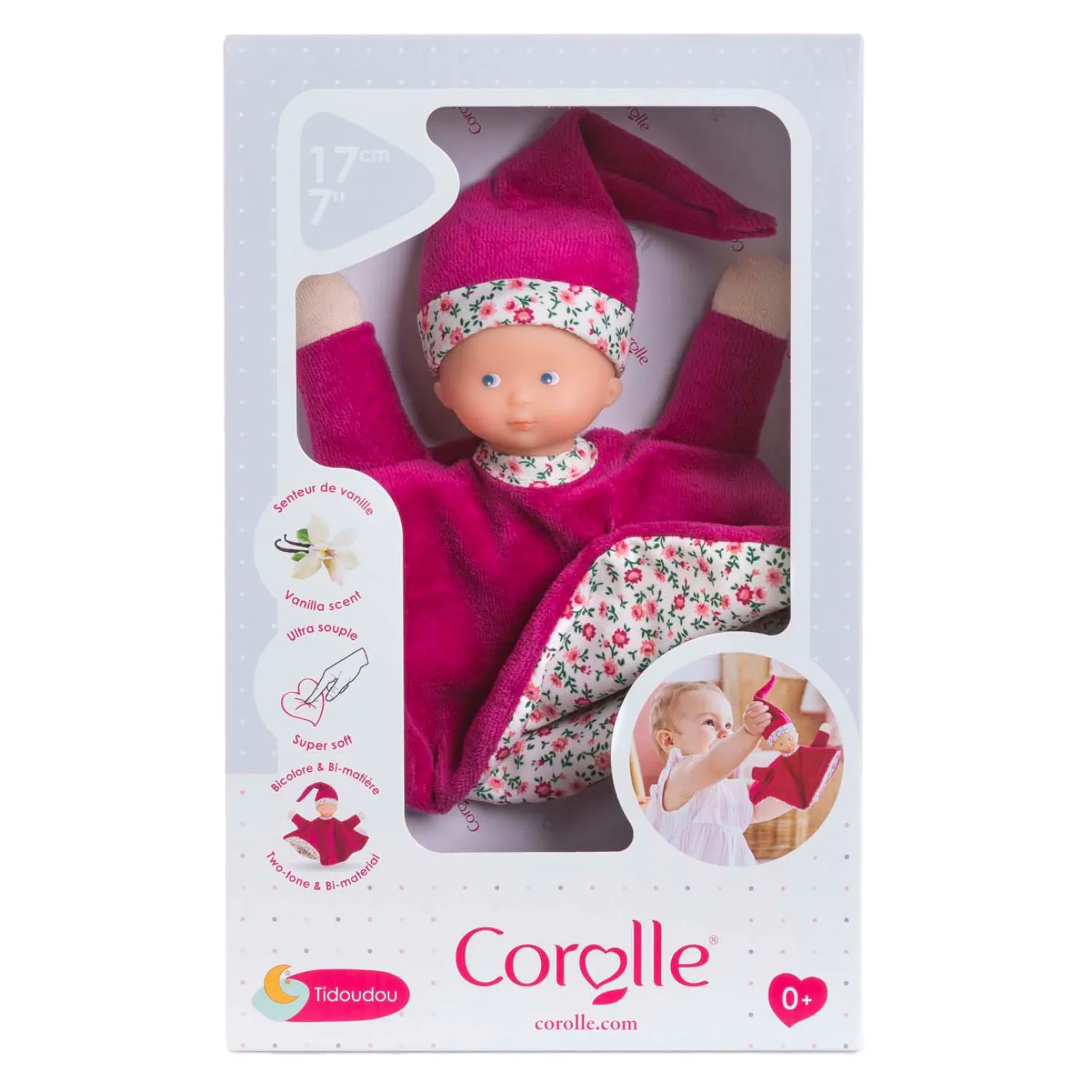 Tidoudou - Roze Grenadine Knuffeldoek, 17cm-Corolle Discount