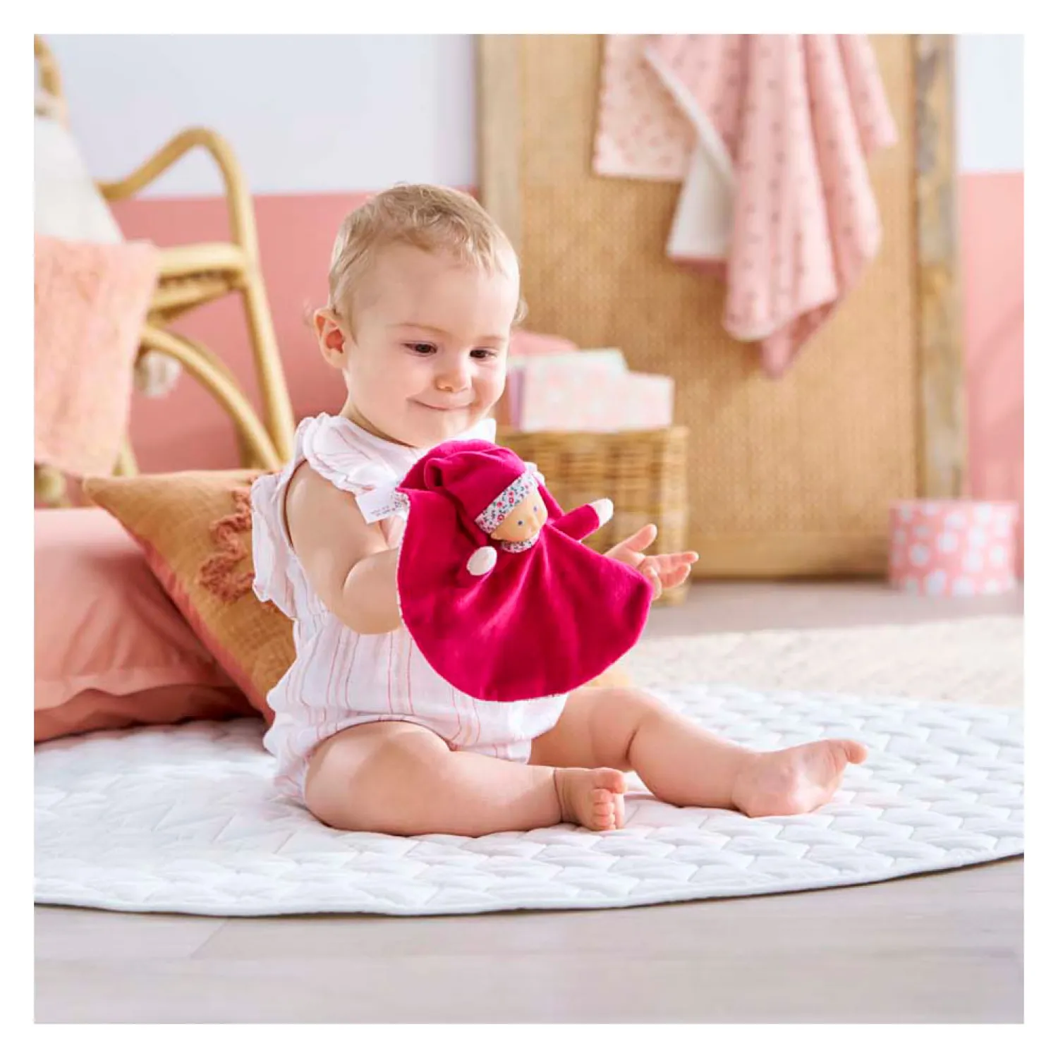 Tidoudou - Roze Grenadine Knuffeldoek, 17cm-Corolle Discount