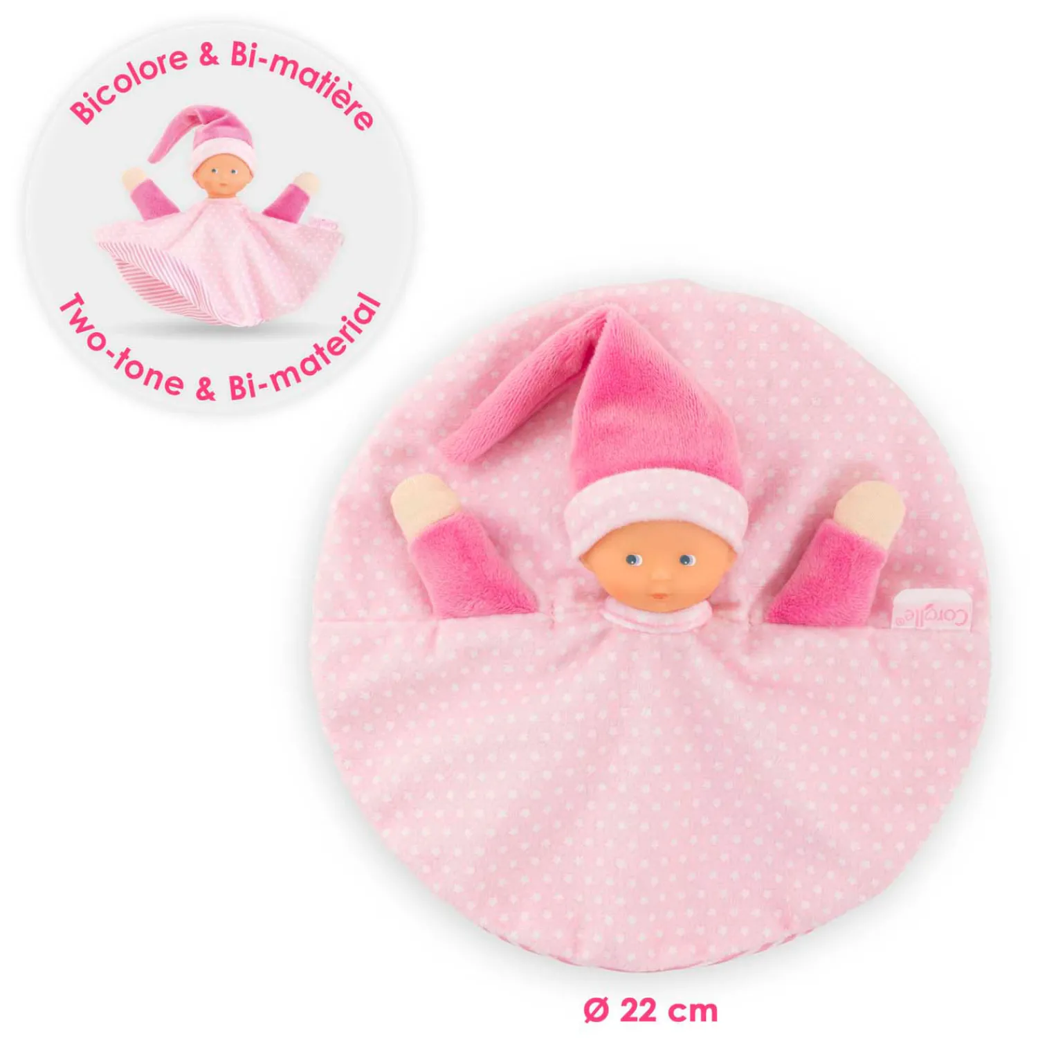 Tidoudou - Roze Knuffeldoek, 17cm>Corolle Clearance
