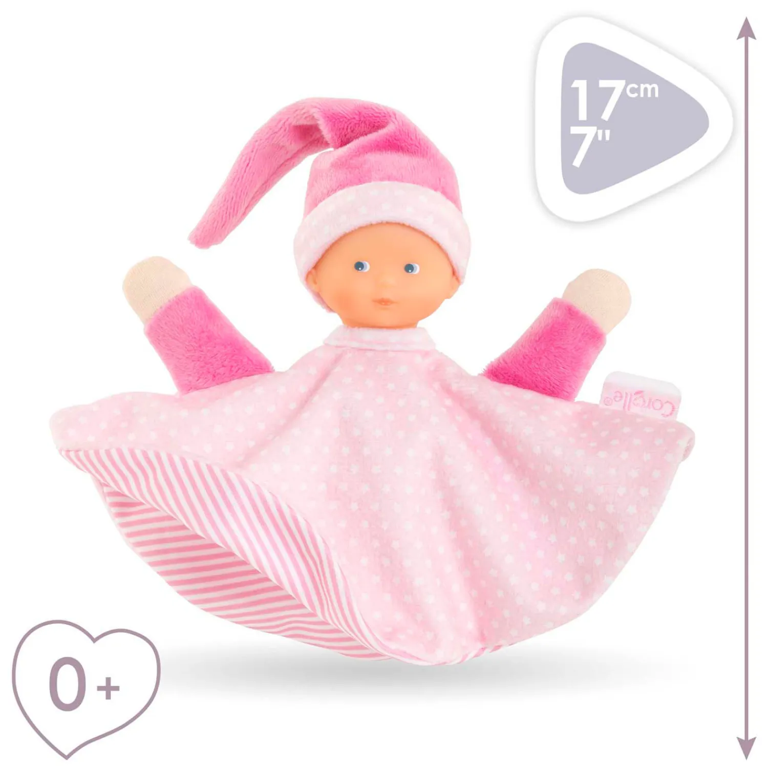 Tidoudou - Roze Knuffeldoek, 17cm>Corolle Clearance