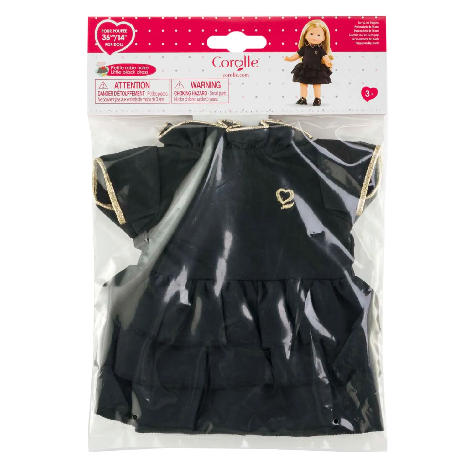 Zwarte Jurk voor Babypop, 36cm-Corolle Discount