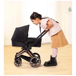 Zwarte Poppenwagen 3 in 1 voor Babypop van 36-42cm-Corolle