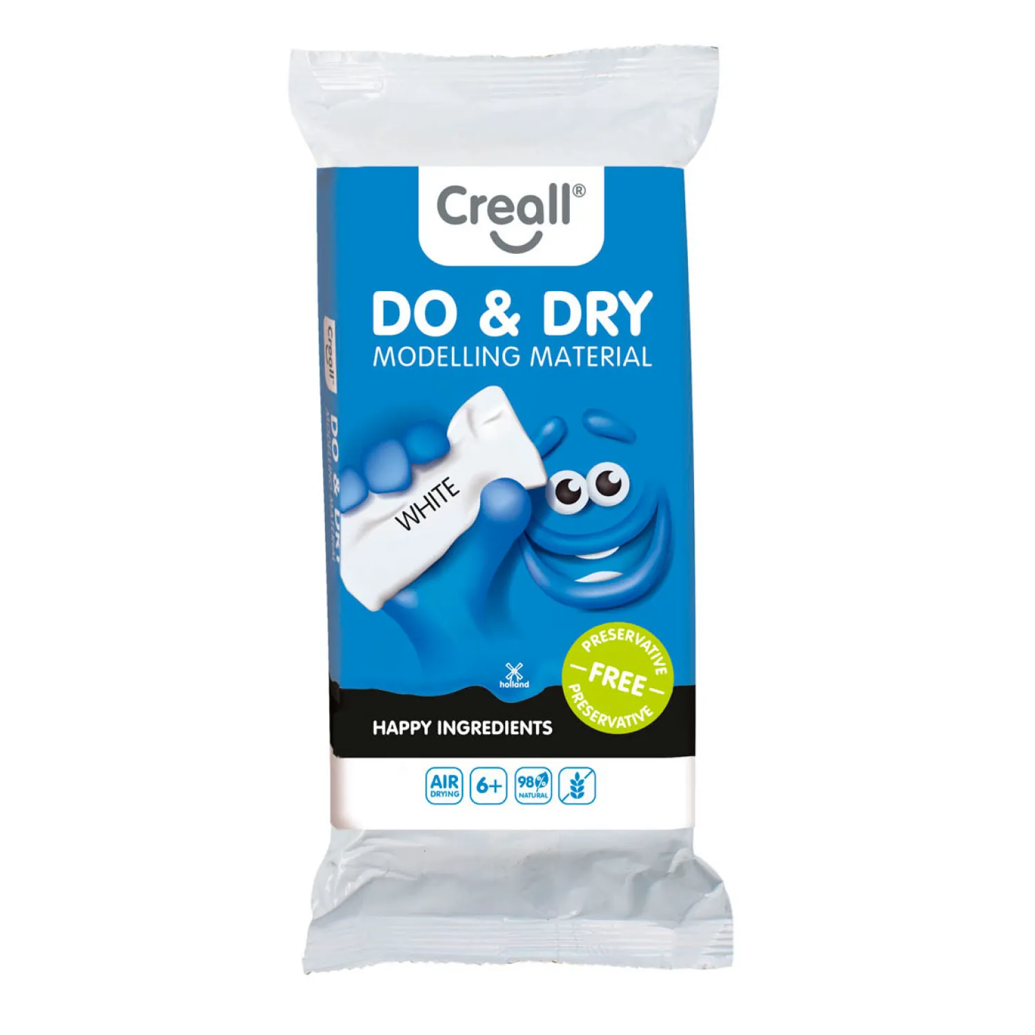 Do&Dry Boetseerklei Conserveringsvrij Wit, 500gr.-Creall Hot