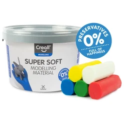Creall Supersoft Klei - 5 kleuren Klei - 1750gr. Hot