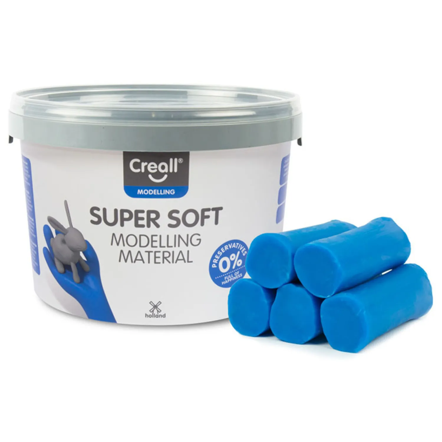 Supersoft klei Blauw, 1750gr.-Creall Outlet