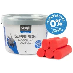 Supersoft klei Rood, 1750gr.-Creall Hot