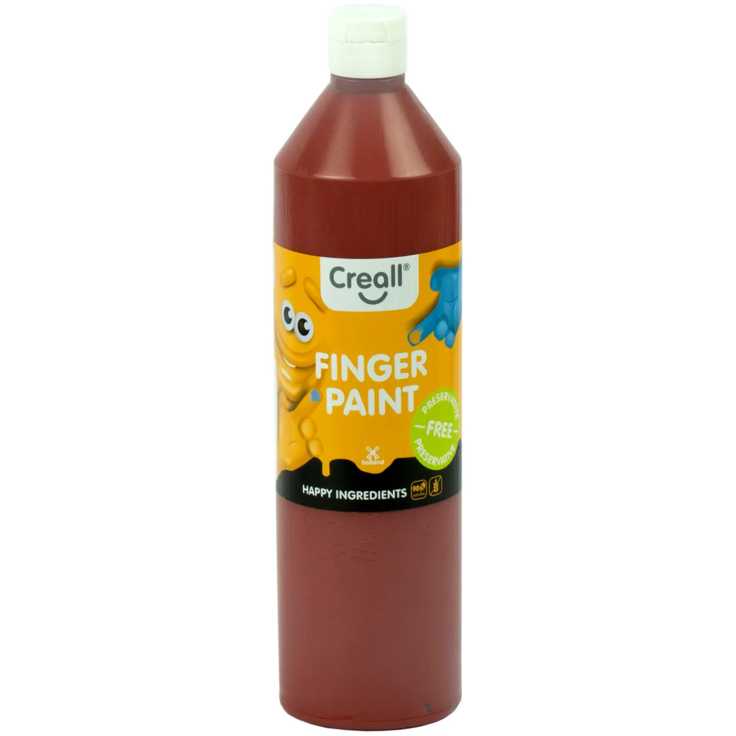 Vingerverf Conserveringsvrij Bruin, 750ml-Creall Online