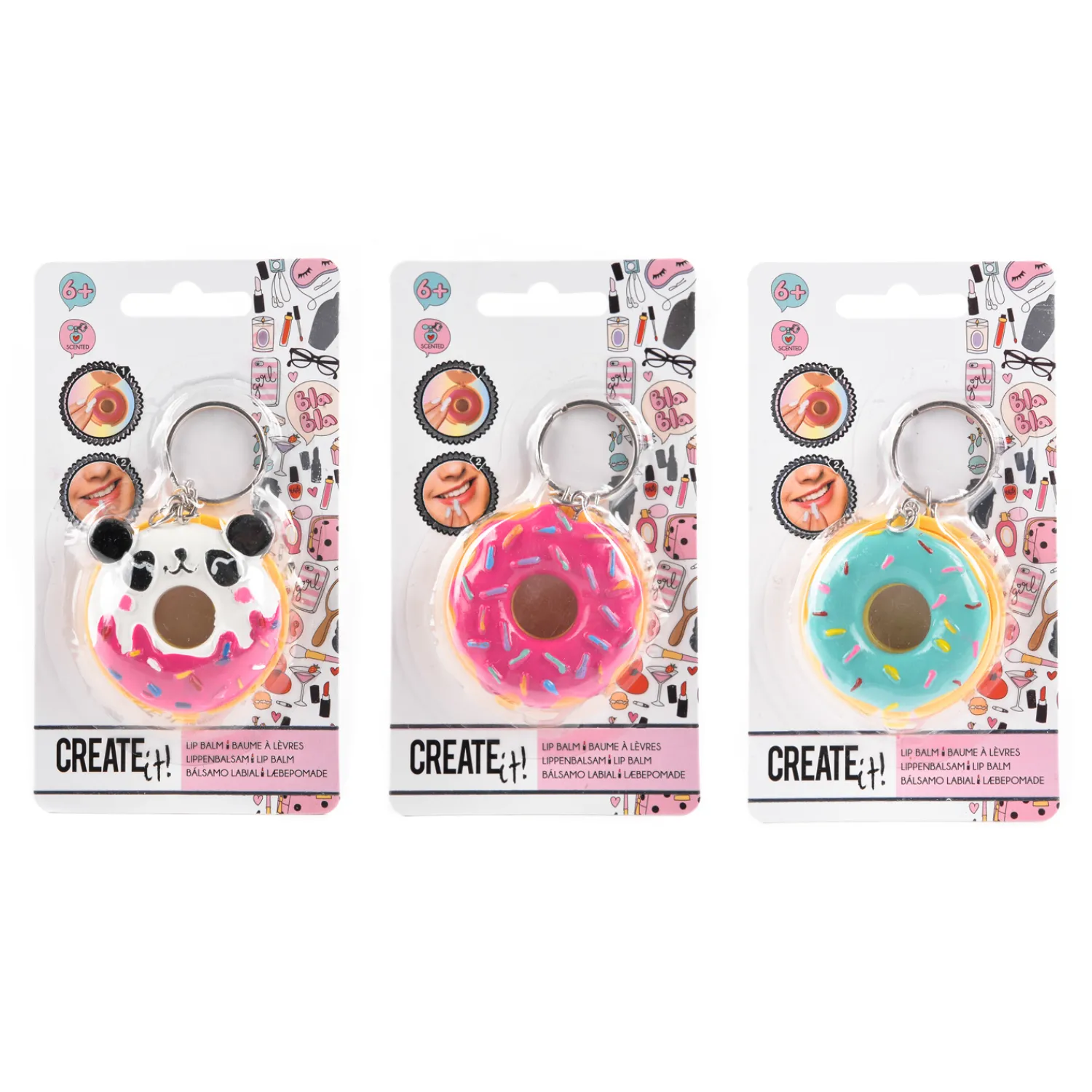 Beauty Sleutelhanger Donut met Lippenbalsem>Create It!