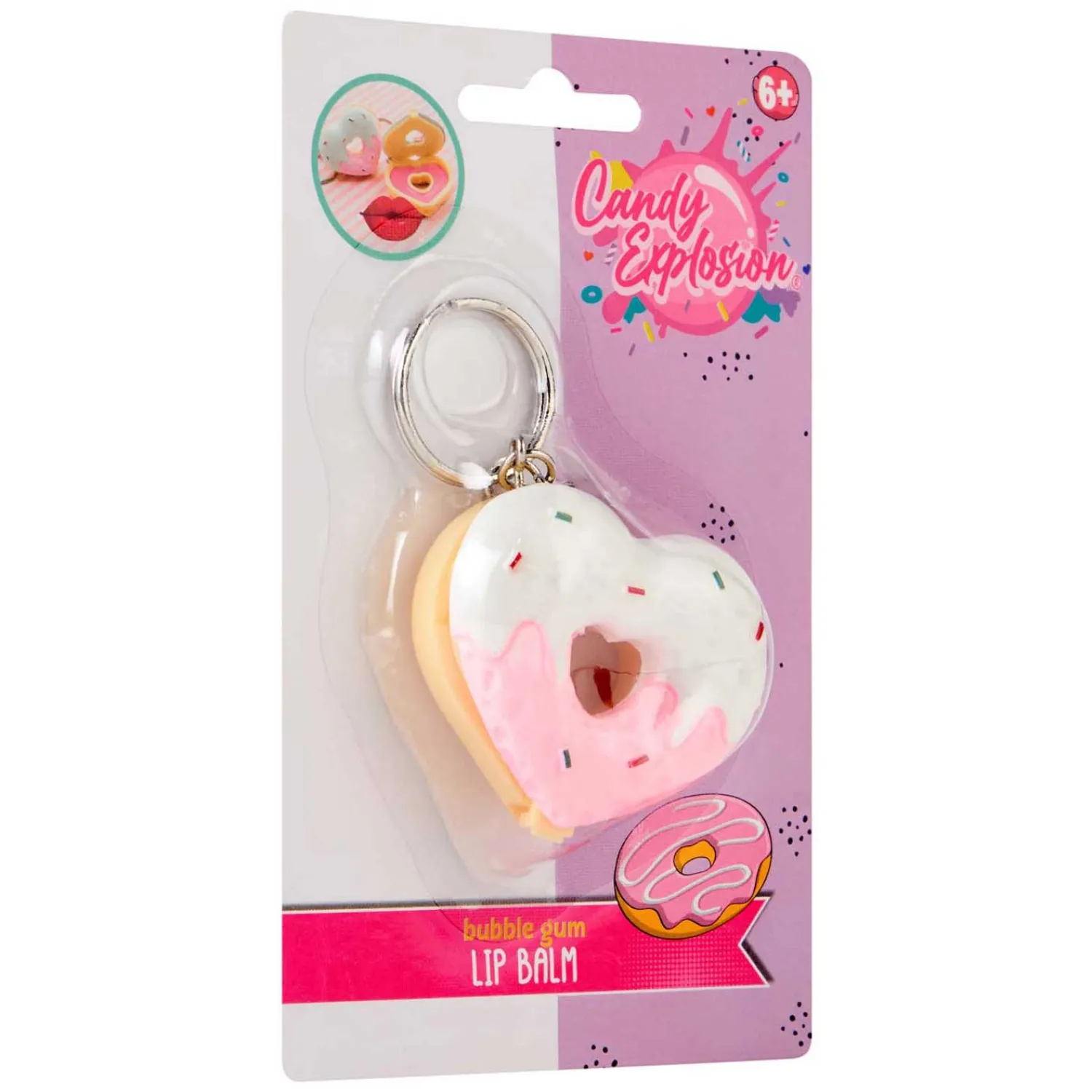 Canenco Create It! Candy Explosion Donut Lippenbalsem Sleutelhanger New