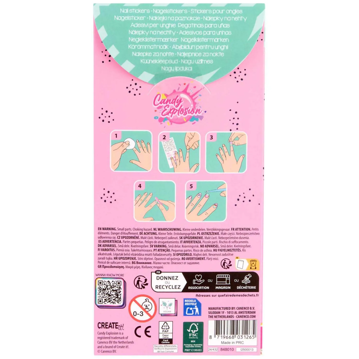 Create It! Candy Explosion Nagelstickers Creatie Set-Canenco