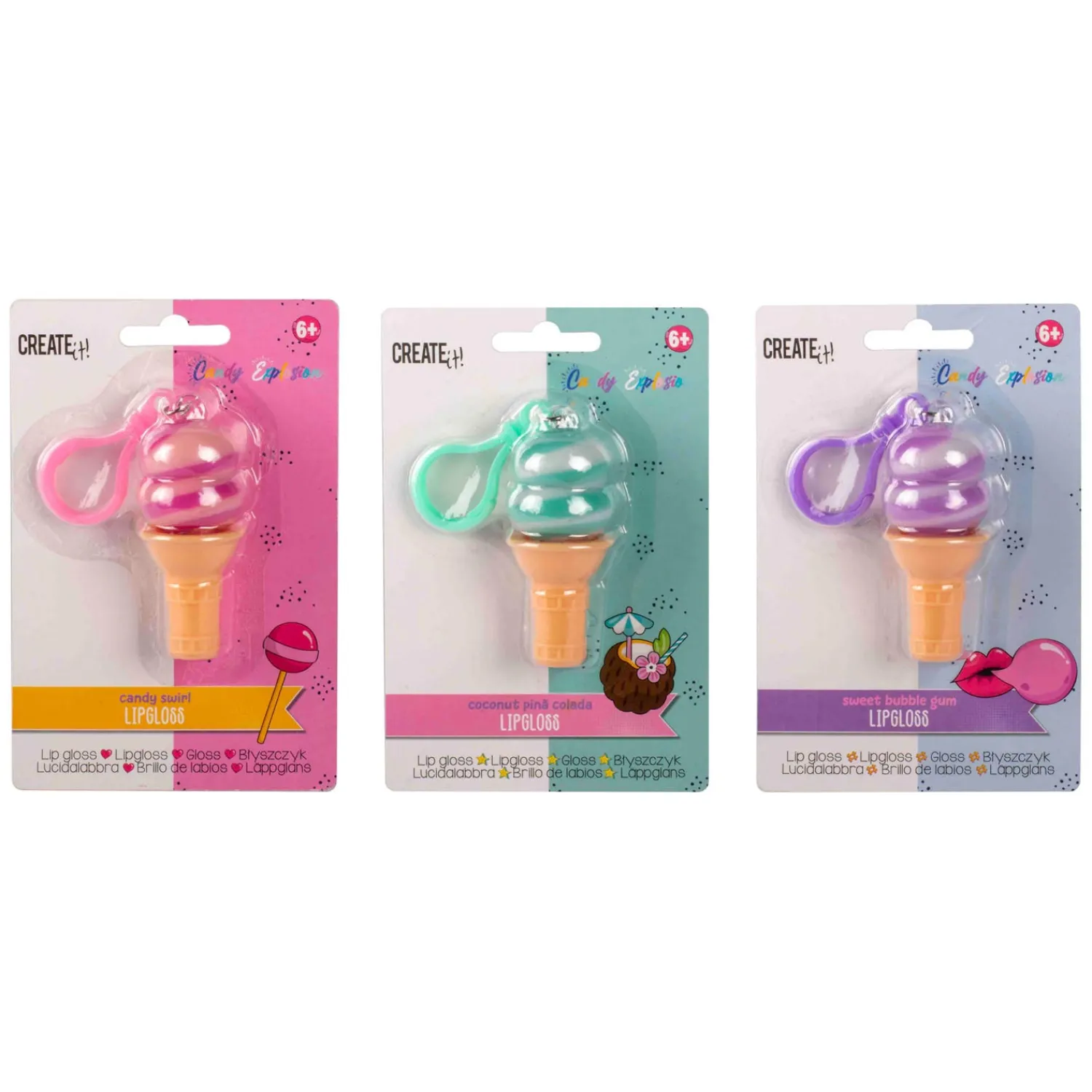 Canenco Create It! Candy Explosion Lipgloss Ijsje Sleutelhanger Clearance