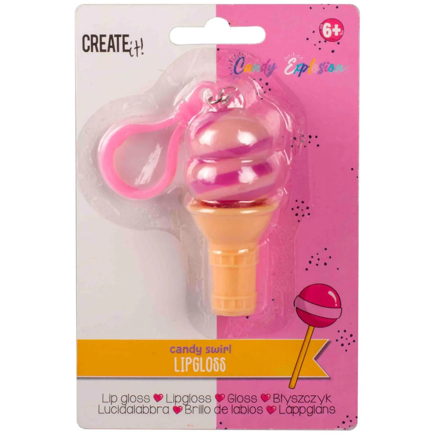 Canenco Create It! Candy Explosion Lipgloss Ijsje Sleutelhanger Clearance