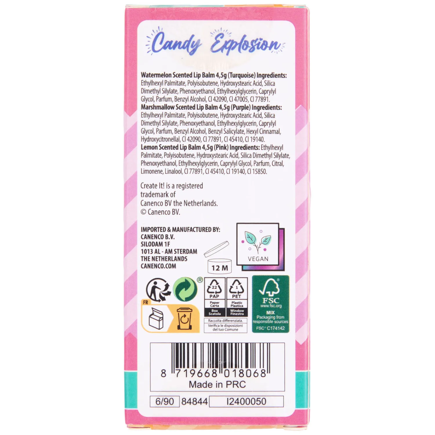 Candy Lippenbalsem Macaron Box, 3st.>Create It! Online