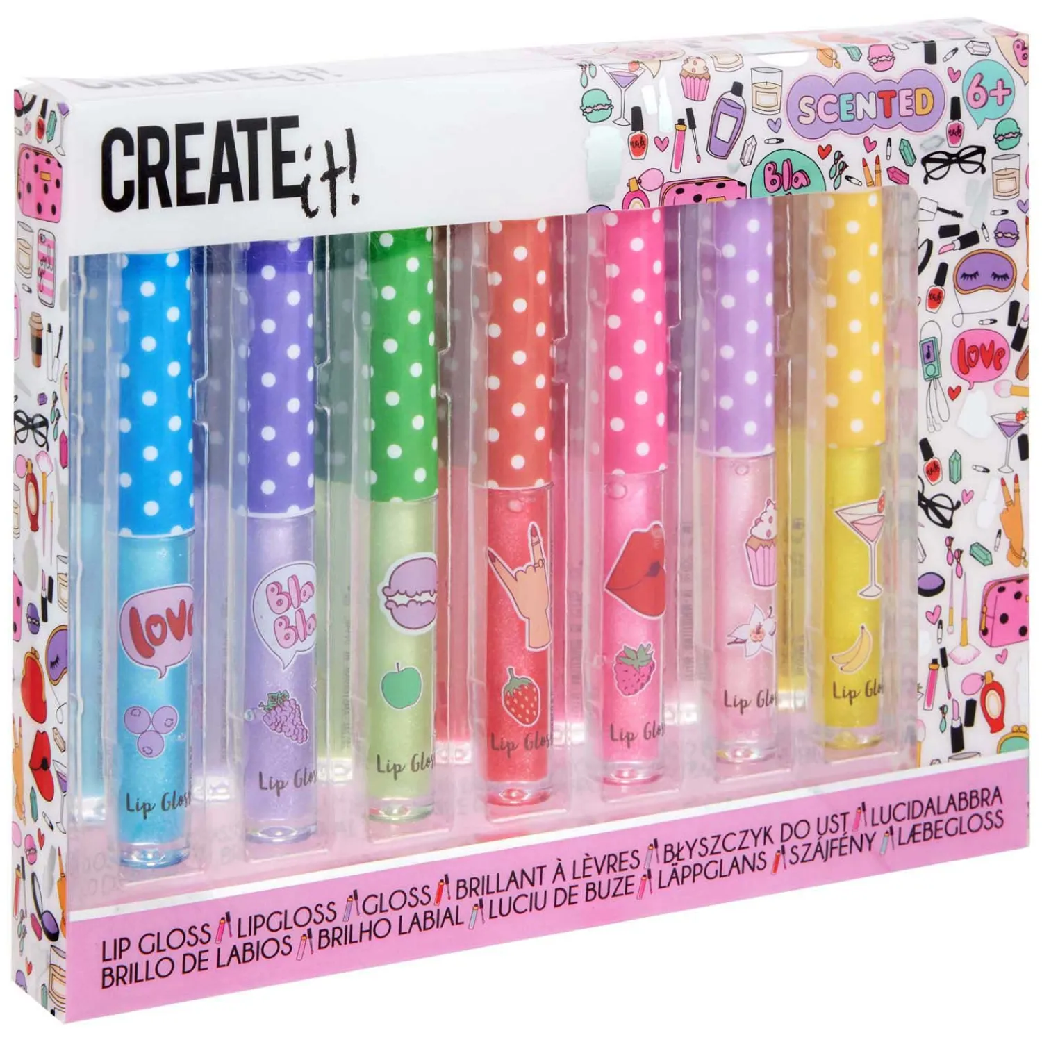 Create it! Lipgloss Geur & Glitter - 7st.-Canenco Discount