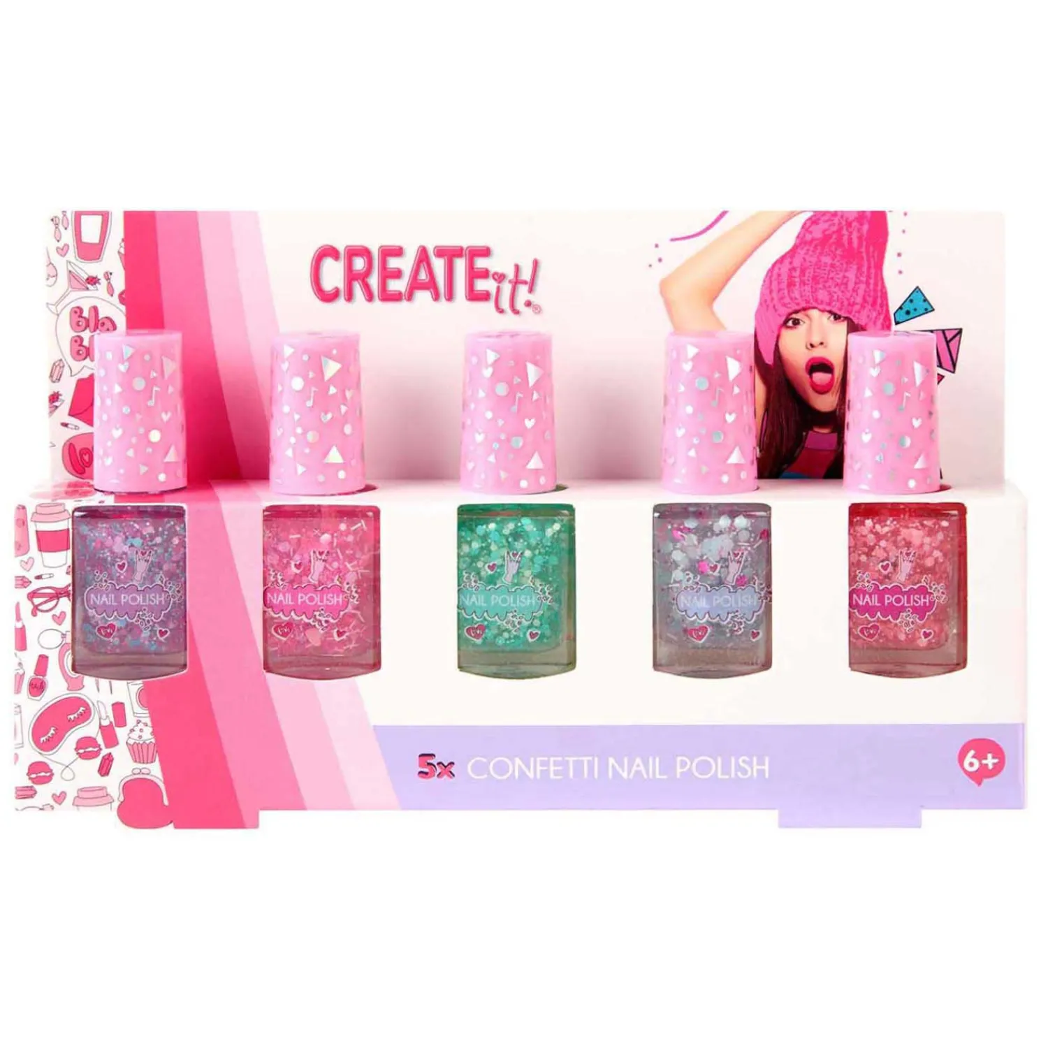 Create It! Nagellak Confetti - 5dlg.>Canenco