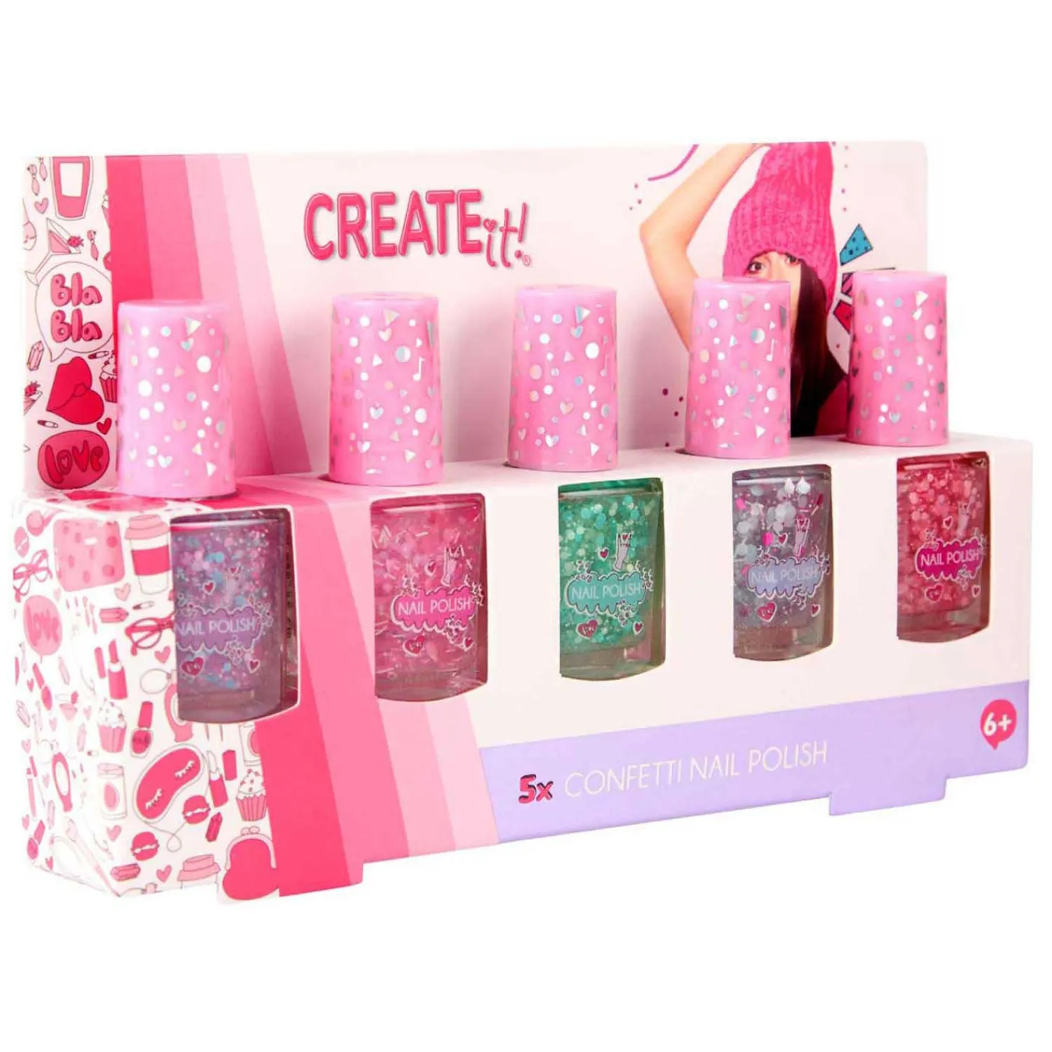 Create It! Nagellak Confetti - 5dlg.>Canenco