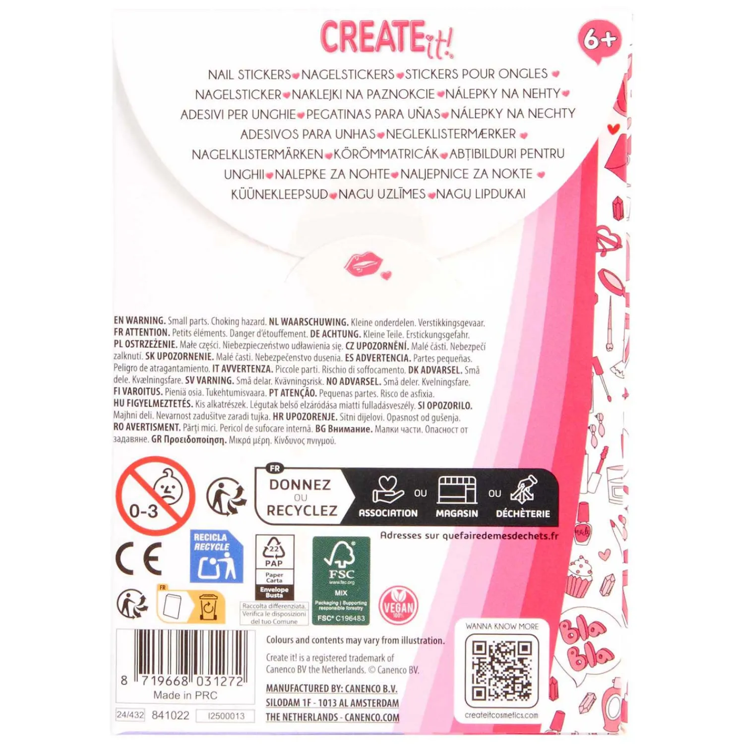Create It! Nagelstickers Vel>Canenco Hot