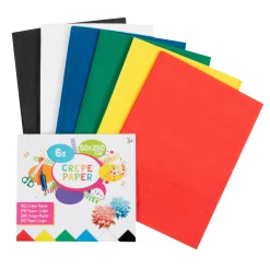 Crêpepapier 6 Kleuren, 50x250cm>Creative Craft Group Online