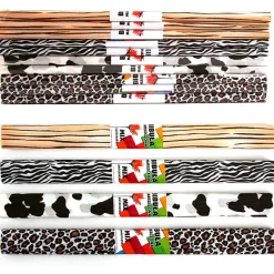 Crêpepapier Dieren, Set van 10- Hot