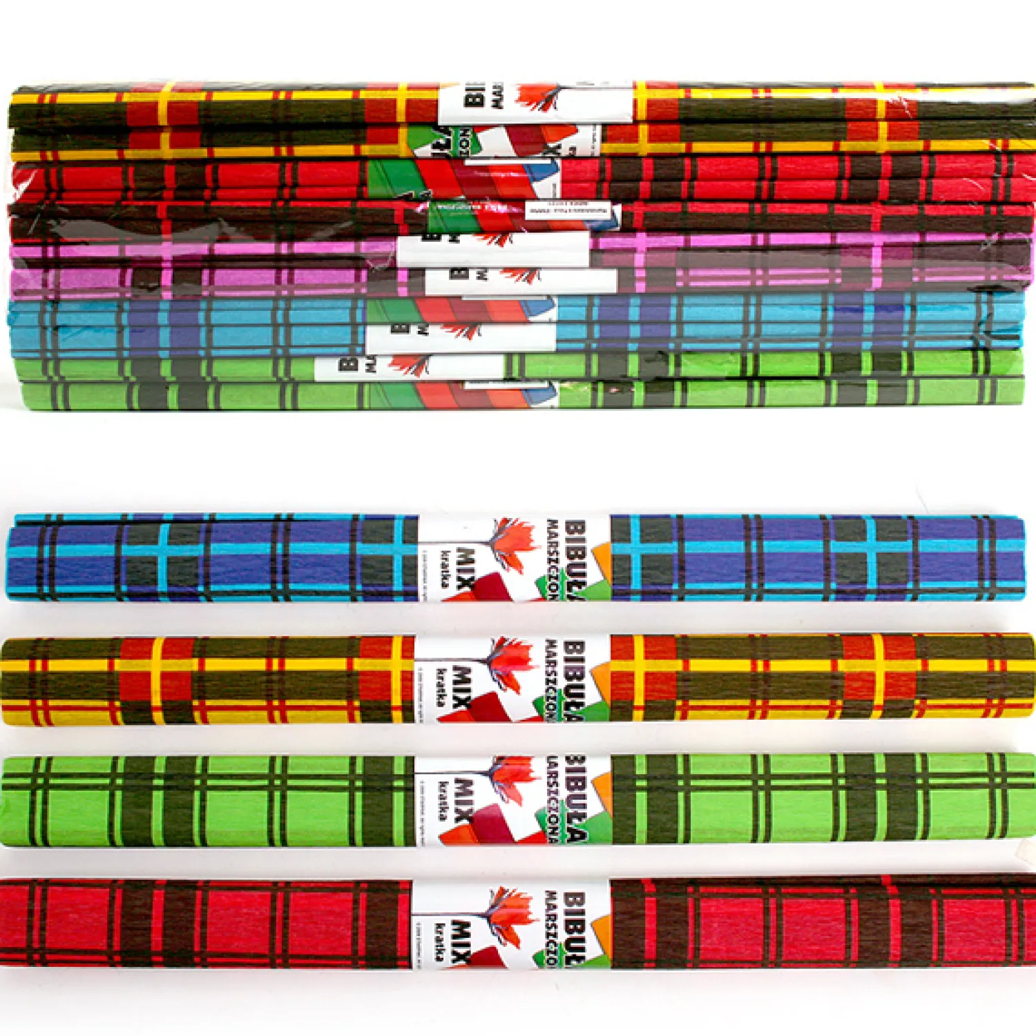 Crêpepapier Ruitjes, Set van 10 Clearance