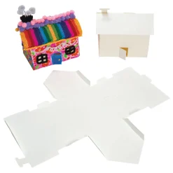 Colorations 3D Papieren Vouw Huizen, Set van 20 New