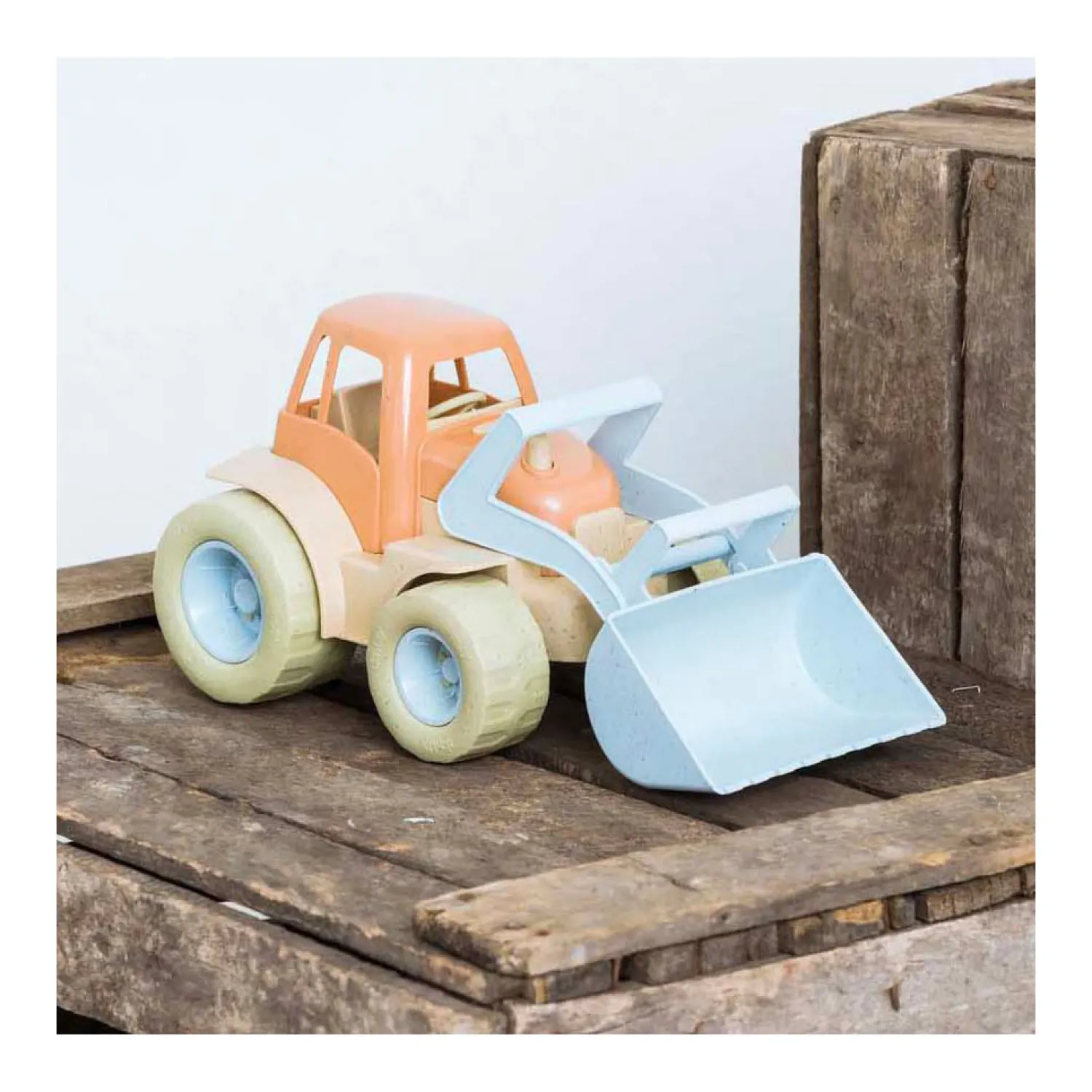 Tractor met Voorlader Blauw/Oranje, 30cm-Dantoy Online