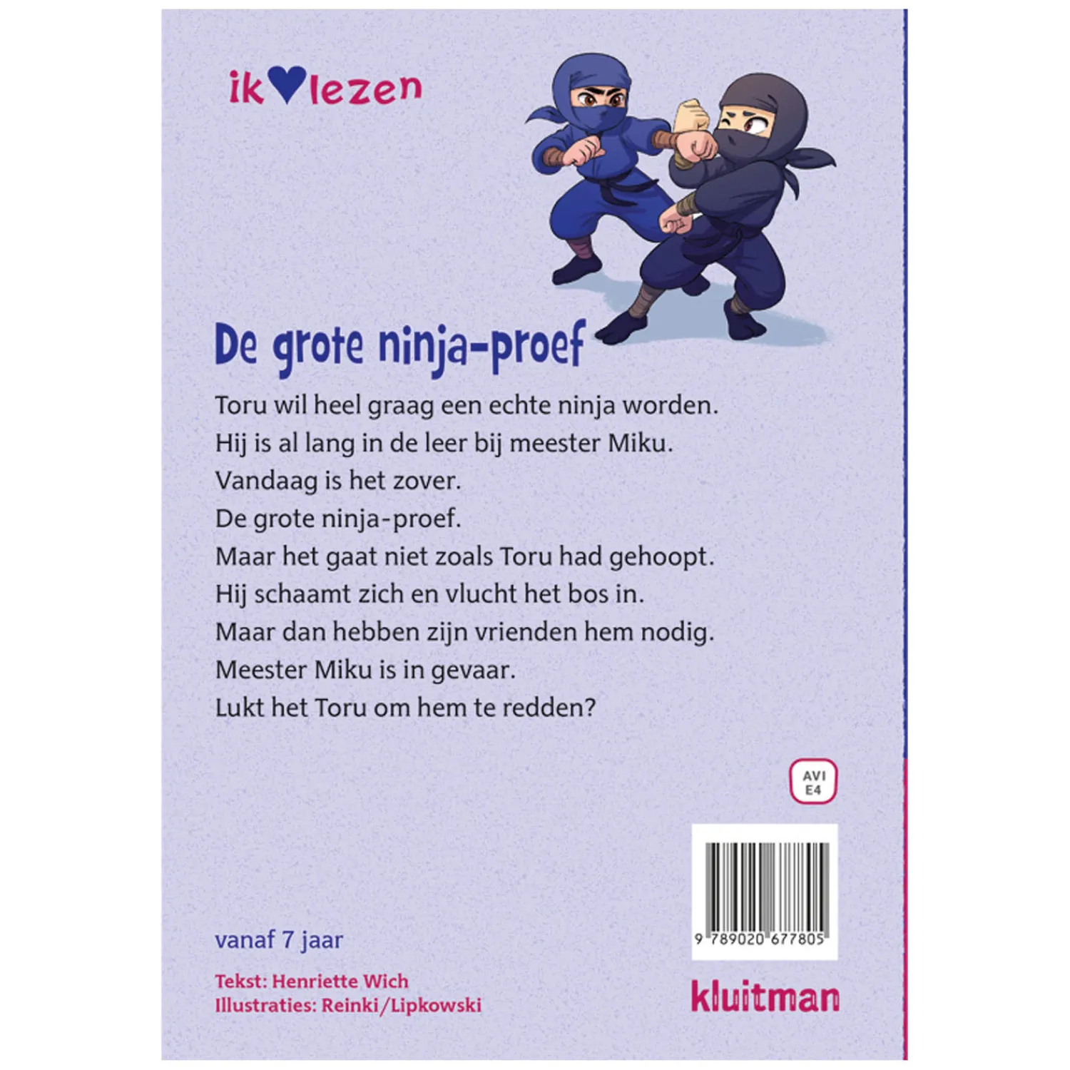 Uitgeverij Kluitman De grote ninja proef - AVI-E4 Outlet
