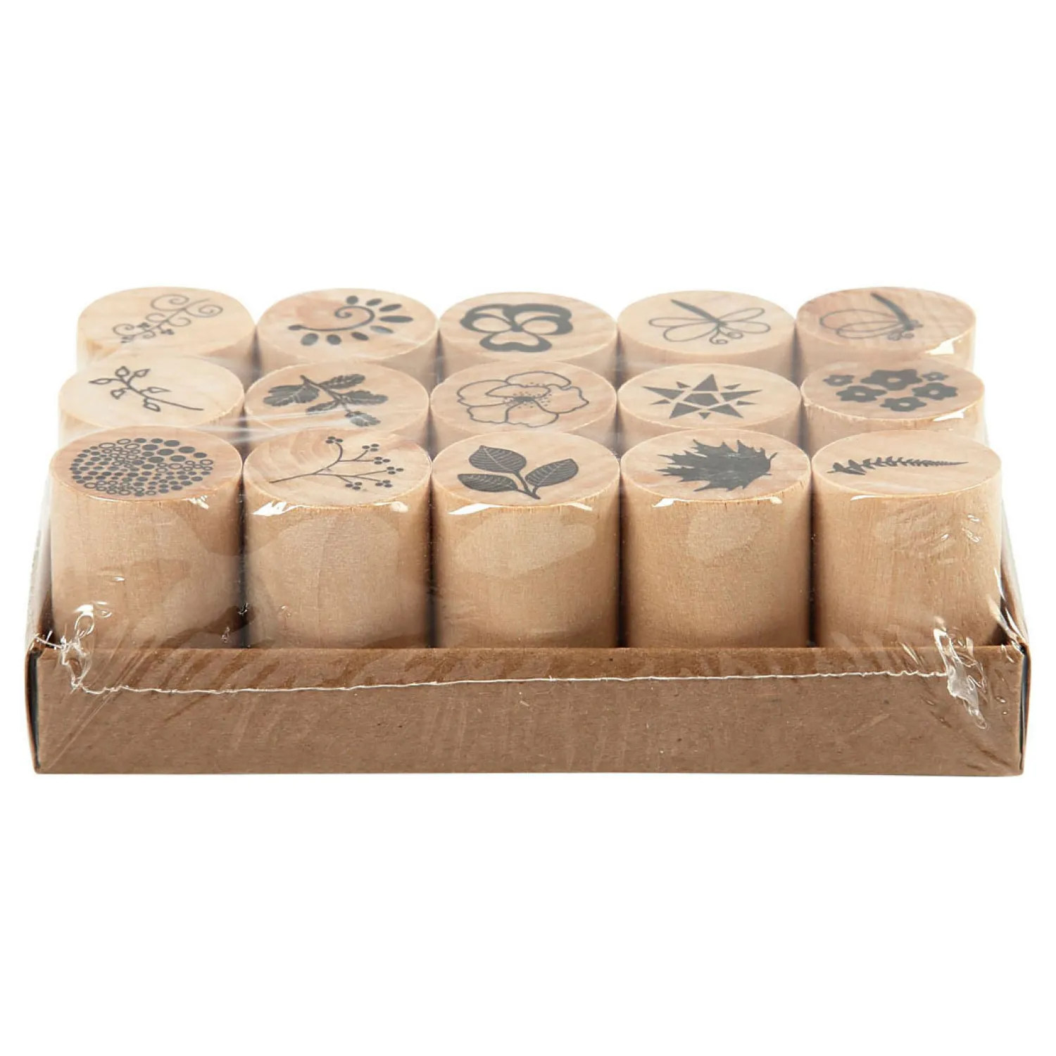 Deco Art Stempels Bloemen en Bladeren, 15dlg.>Creativ Company Clearance