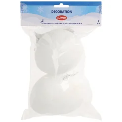 Decoratie Sneeuwballen 10cm, 2st.> Outlet