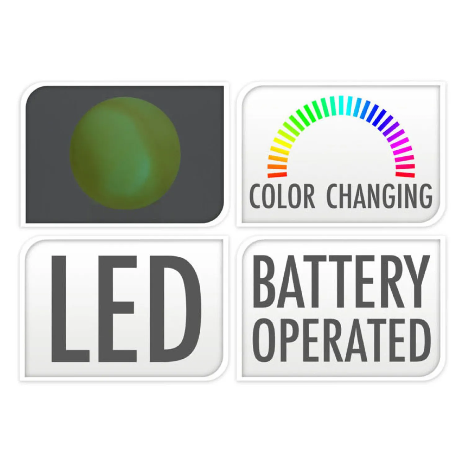 Decoratieve bal met LED verlichting, 7,5cm> Best