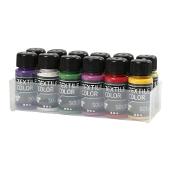 Creativ Company Dekkende Textielverf - Set van 12 Kleuren, 50ml Clearance