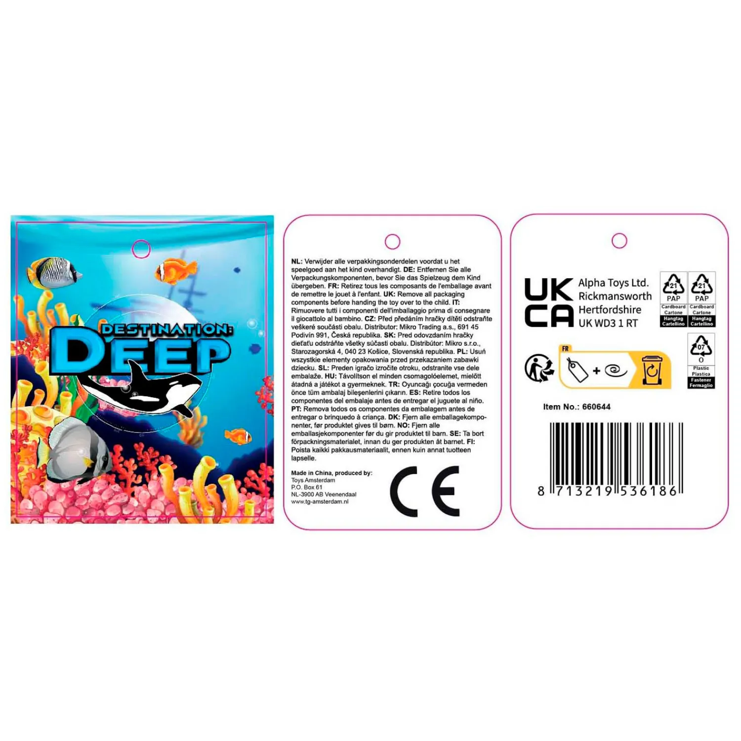 Destination Deep Schildpad Knuffel Pluche Roze, 18cm Best