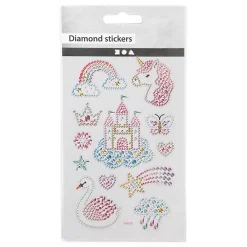 Diamant Stickers  Eenhoorn, 1 Vel-Creativ Company New