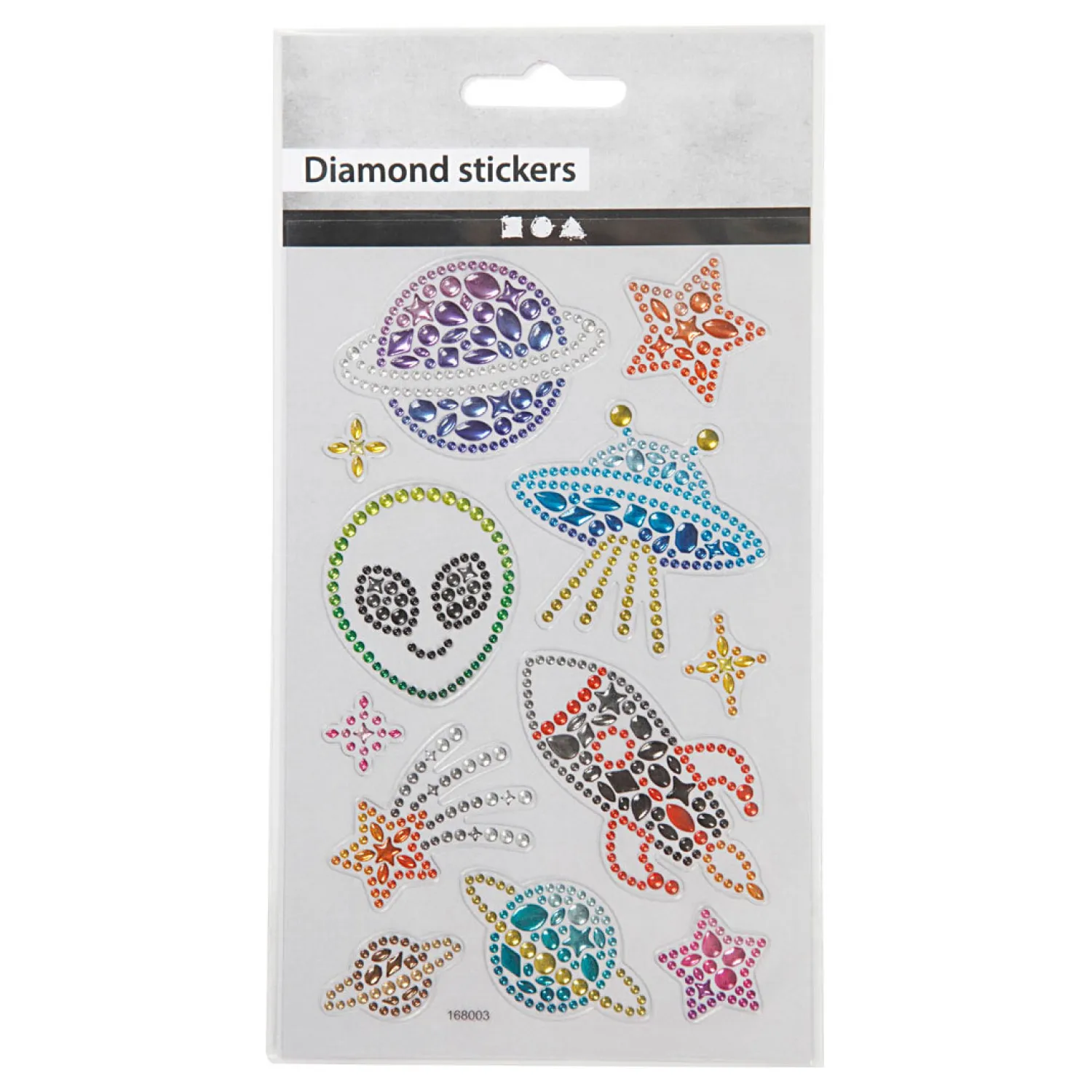 Diamant Stickers Ruimte, 1 Vel-Creativ Company New