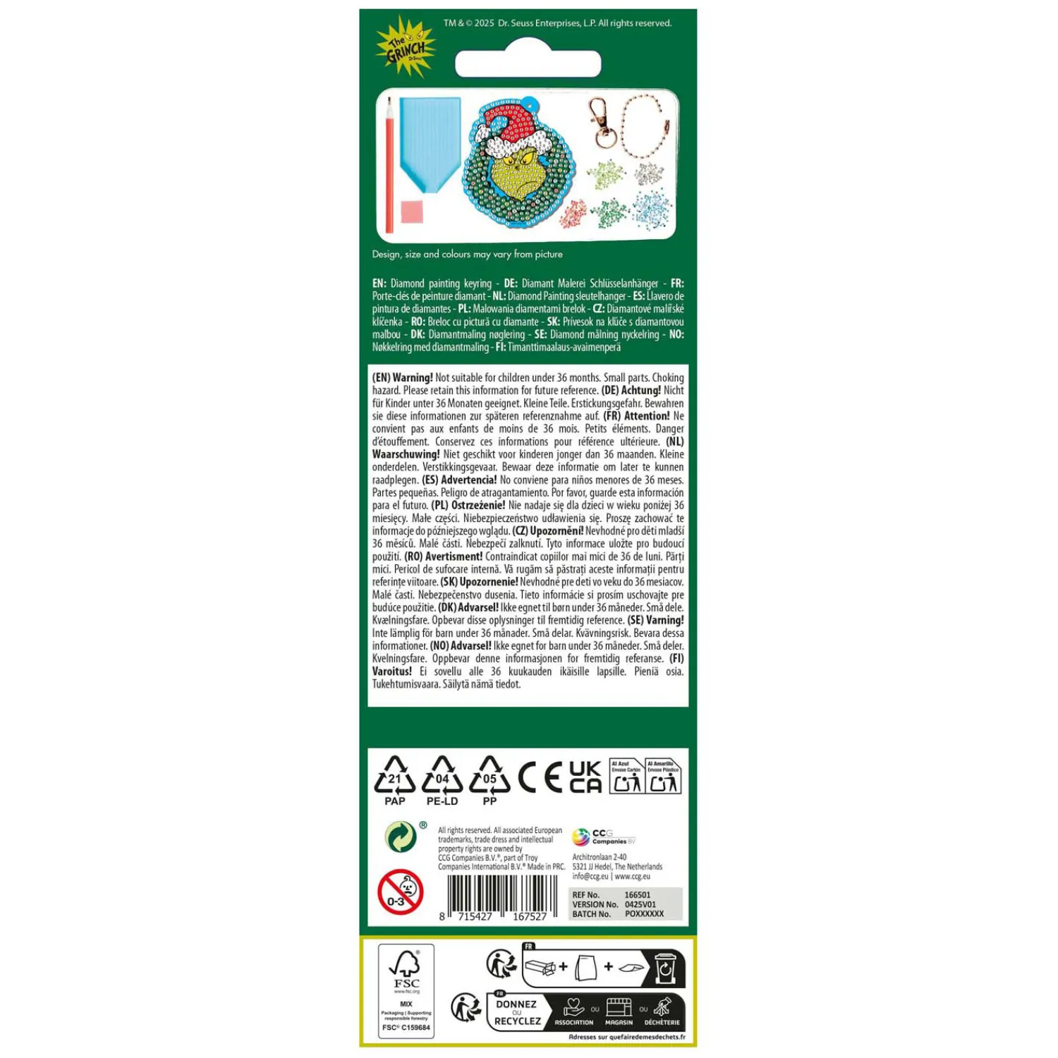 Creative Craft Group Diamond Painting Sleutelhanger The Grinch