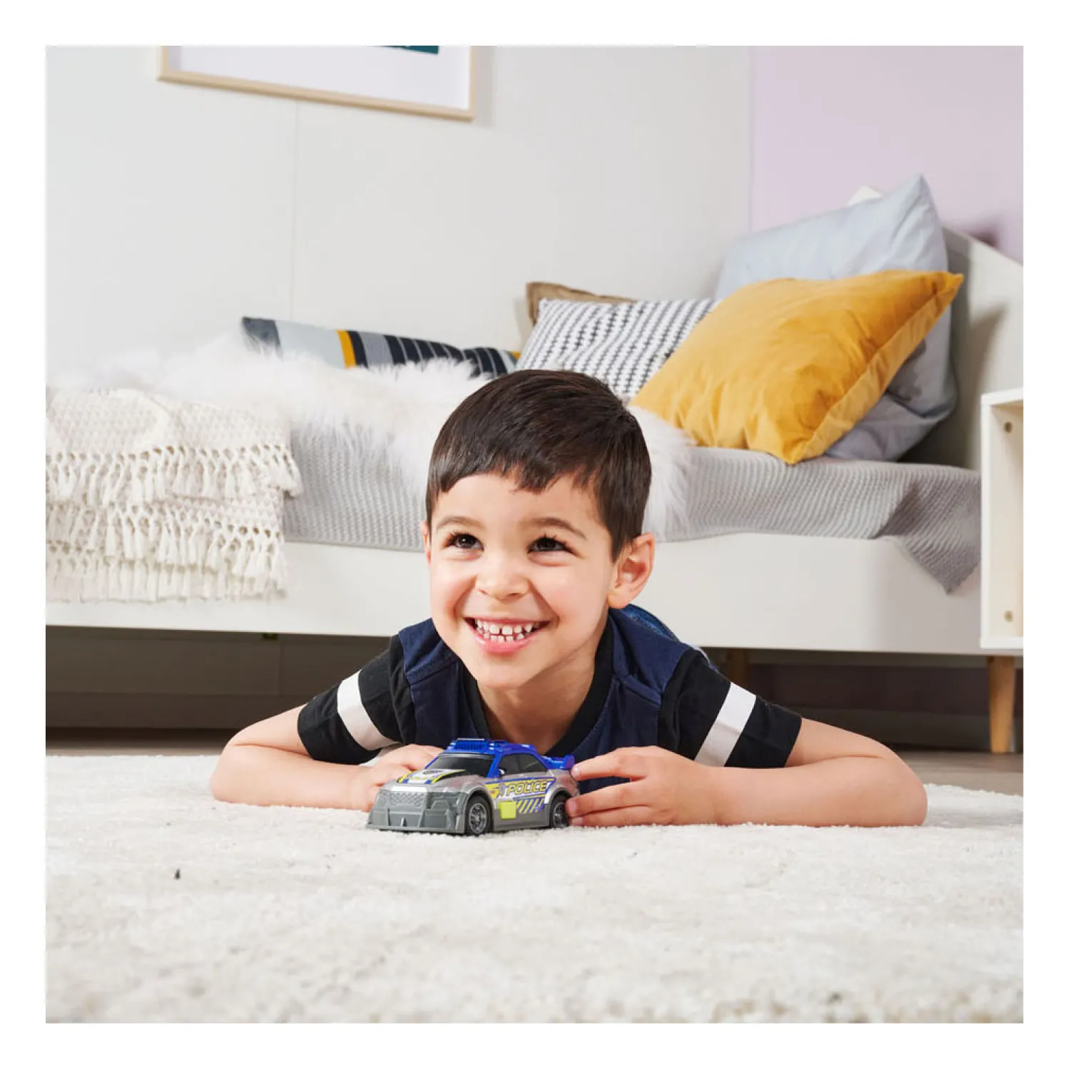 Politieauto Grijs met Licht en Geluid>Dickie Clearance