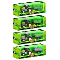 Die-cast Groene Trekker met Aanhanger en Pull-backfunctie Discount