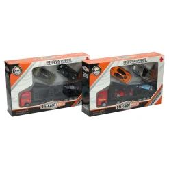 Die-cast Transporter met 4 metalen auto's> Discount