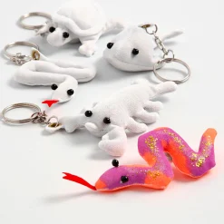 Creativ Company Dieren Sleutelhangers van Textiel, 4st.