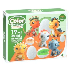 Dino Kleiset - 6 Kleuren Klei - 19dlg.> Hot