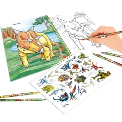 Dino World Kleurboek met Kleurpotloden><noscript><img width=