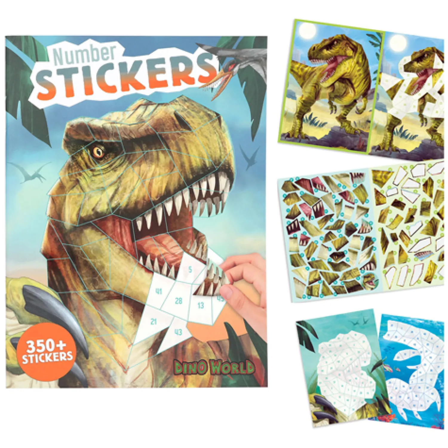 Depesche Dino World Dino World Nummer Stickers Stickerboek Hot